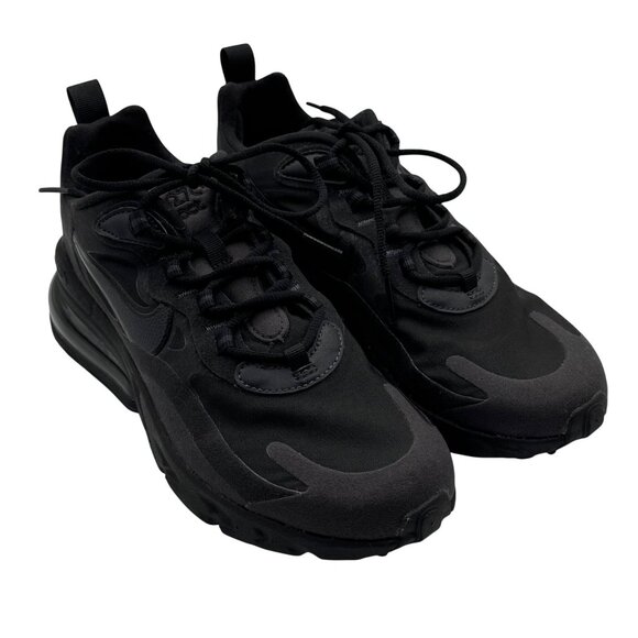 Nike Air Max 270 React "Triple Black" Women Size 7 Black-Oil Gray AT6174-003 - Picture 1 of 8
